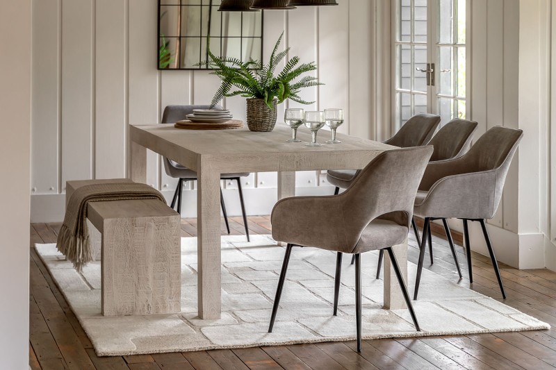Gallery Direct Iowa Dining Table Whitewash 2000x1000x750mm Gallery Direct Iowa Dining Table Whitewash 2000x1000x750mm