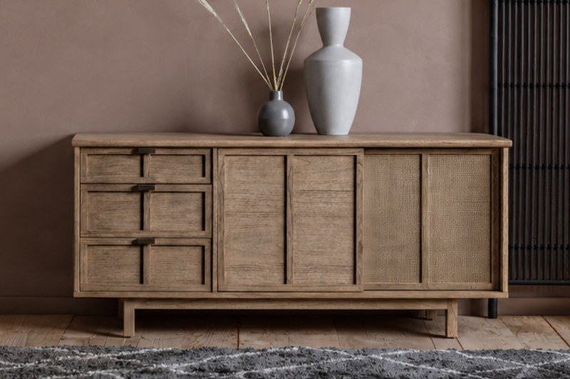 Gallery Direct Kyoto 3 Drawer 2 Door Sideboard 1500x450x700mm Gallery Direct Kyoto 3 Drawer 2 Door Sideboard 1500x450x700mm