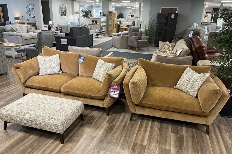 Ex-Display Redruth - Elton 3 Seater Sofa + Chair + Stool Ex-Display Redruth - Elton 3 Seater Sofa + Chair + Stool