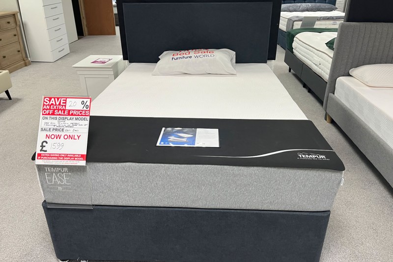 Ex-Display Redruth - Tempur Ease 25cm Double 135x190cm Mattress + Buckingham Non Storage Divan Bed S Ex-Display Redruth - Tempur Ease 25cm Double 135x190cm Mattress + Buckingham Non Storage Divan Bed S
