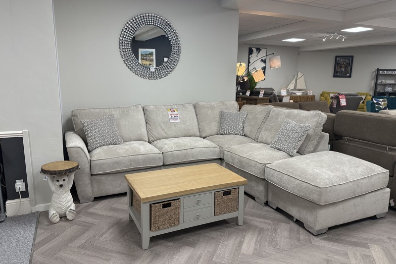 Ex-Display Newquay - Fantasy corner chaise with stool Ex-Display Newquay - Fantasy corner chaise with stool