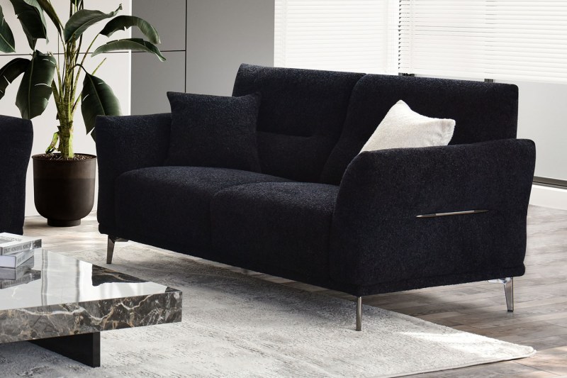 Albany 3 Seater Sofa in Black Lux Boucle Albany 3 Seater Sofa in Black Lux Boucle