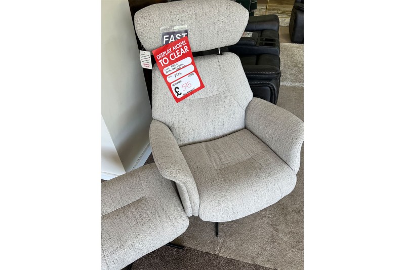 Murcia Swivel Recliner Chair & Footstool in Desert Sand Murcia Swivel Recliner Chair & Footstool in Desert Sand
