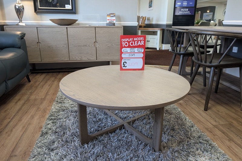 Ex-Display Newquay - Gallery Direct Craft Round Coffee Table Smoked Ex-Display Newquay - Gallery Direct Craft Round Coffee Table Smoked