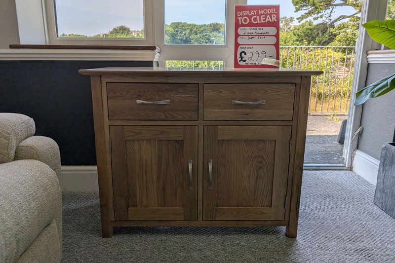 Ex-Display Newquay - Devon Oak 2 Door Sideboard Ex-Display Newquay - Devon Oak 2 Door Sideboard