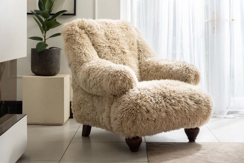 Tetrad Heritage Nappa Long Wool Sheepskin Chair Tetrad Heritage Nappa Long Wool Sheepskin Chair