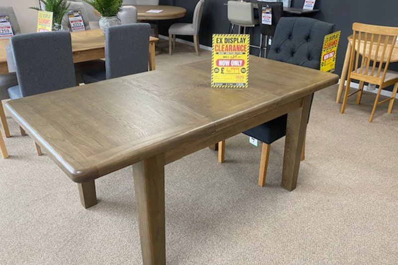 Ex-Display St Austell - Smoked Oak 1.3m Extending Dining Table Ex-Display St Austell - Smoked Oak 1.3m Extending Dining Table