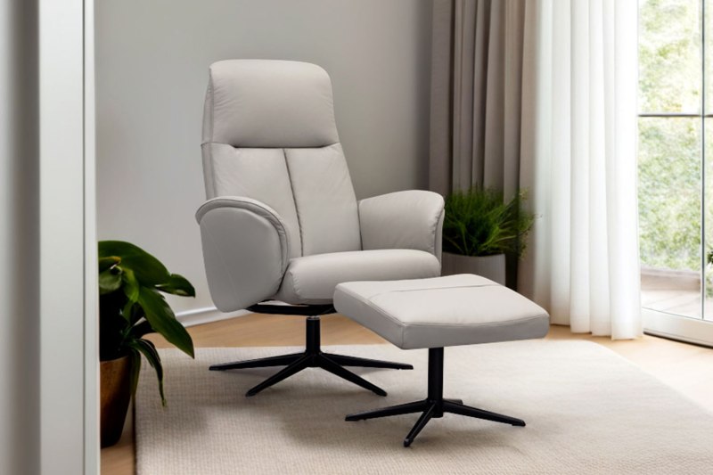 G Plan Ergoform Nysted Leather Manual Recliner Chair & Stool G Plan Ergoform Nysted Leather Manual Recliner Chair & Stool