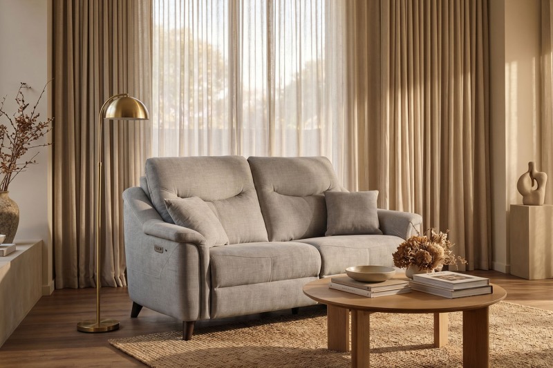 G Plan Olivia Fabric Large Sofa with Heat, Lumbar and Headrest Functions G Plan Olivia Fabric Large Sofa with Heat, Lumbar and Headrest Functions