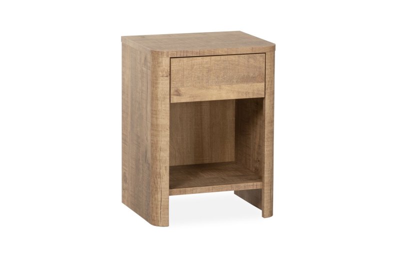 Medway Lamulux Wood-Effect 1 Drawer Bedside Table Medway Lamulux Wood-Effect 1 Drawer Bedside Table