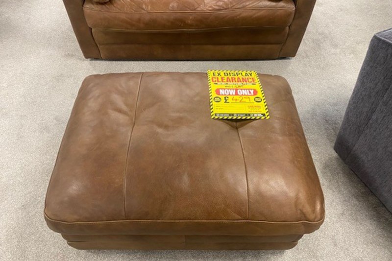 Ex-Display St Austell - Alexander & James Bailey Leather Stool Ex-Display St Austell - Alexander & James Bailey Leather Stool