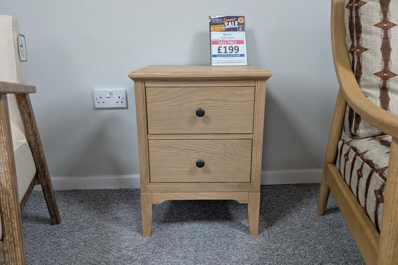 Ex-Display Newquay - Gallery Direct Malvern 2 Drawer Bedside Table Ex-Display Newquay - Gallery Direct Malvern 2 Drawer Bedside Table