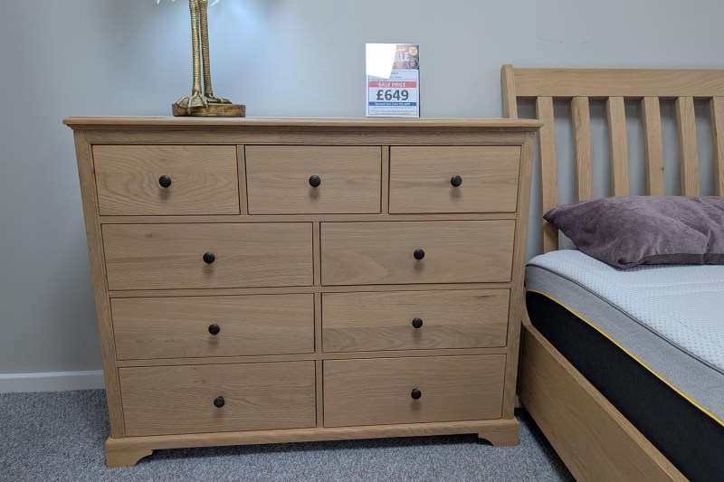 Ex-Display Newquay - Gallery Direct Malvern 9 Drawer Chest of Drawers Ex-Display Newquay - Gallery Direct Malvern 9 Drawer Chest of Drawers