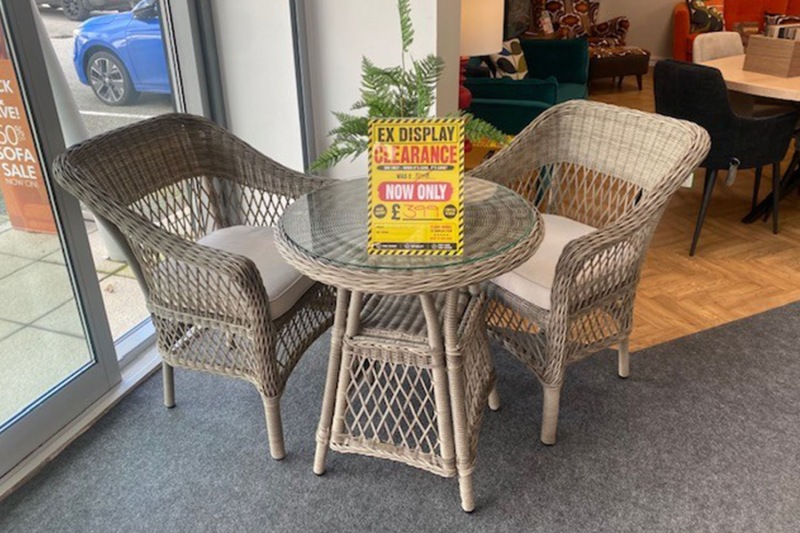 Ex-Display St Austell - Gallery Direct Menton Garden Outdoor Bistro Set Ex-Display St Austell - Gallery Direct Menton Garden Outdoor Bistro Set
