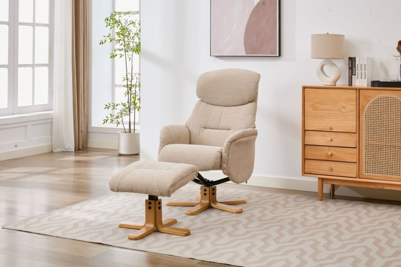 Eden Swivel Recliner Chair and Footstool Eden Swivel Recliner Chair and Footstool