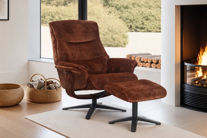 Hudson Swivel Recliner & Footstool Hudson Swivel Recliner & Footstool