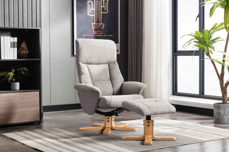 Marseille Swivel Recliner Chair & Stool Marseille Swivel Recliner Chair & Stool