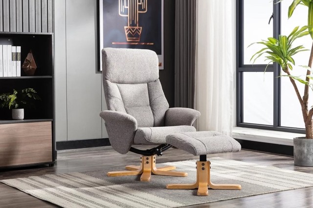 Marseille Swivel Recliner Chair & Stool Marseille Swivel Recliner Chair & Stool