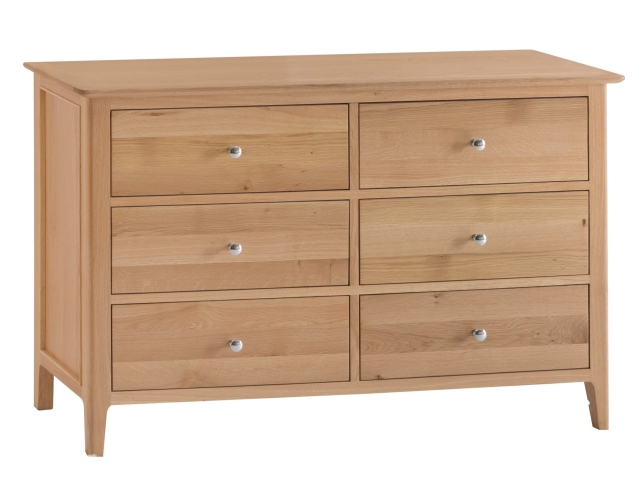 6 drawer oak shop chest of drawers