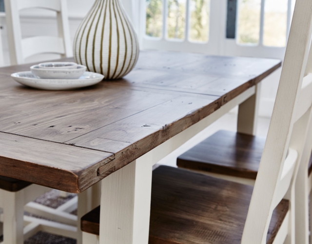 Cranford Reclaimed Wood Extending, Rustic Extendable Dining Table Uk