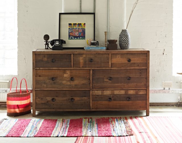 Grant Reclaimed Wood 7 Drawer Chest Of Drawers Brooklyn Furniture World