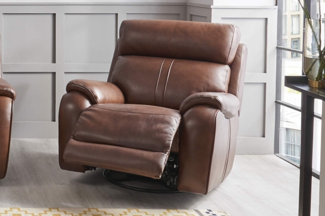 La Z Boy Winchester Leather Chair, Brown Leather Lazy Boy Recliner Couch