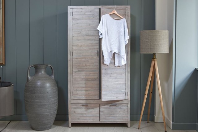 Tuscan Springs Reclaimed Wood Double Wardrobe Tuscan Springs Reclaimed Wood Double Wardrobe