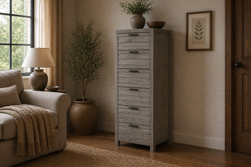 Tuscan Springs Reclaimed Wood 6 Drawer Tall Chest of Drawers Tuscan Springs Reclaimed Wood 6 Drawer Tall Chest of Drawers
