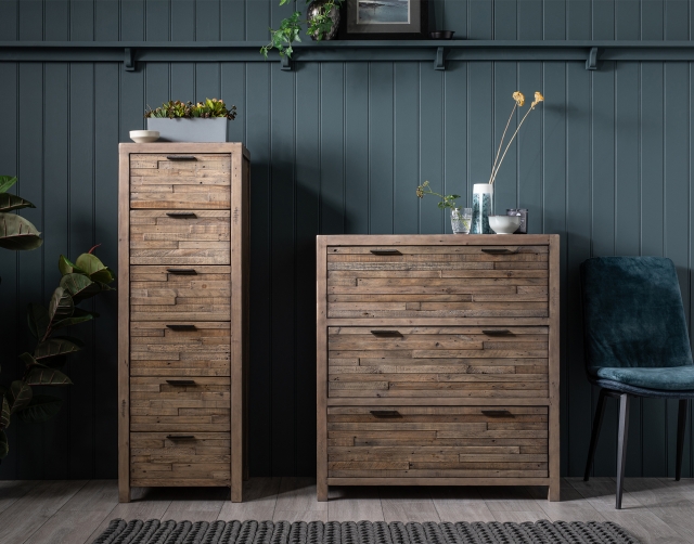 Reclaimed wood shop chest of drawers