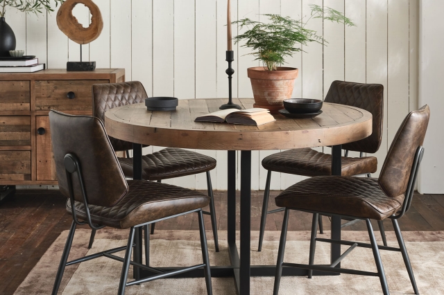 Dalton Quilted Brown Upholstered Dining Chair Hawley Furniture World