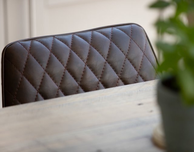 Dalton Quilted Brown Upholstered Dining Chair Hawley Furniture World