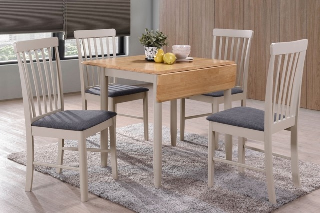 Alaska Painted Compact Square Drop Leaf Dining Table Alaska Painted Compact Square Drop Leaf Dining Table