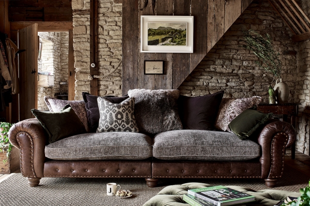 Leather cheap fabric sofa