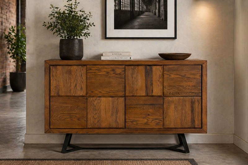 Soho Solid Oak Camden Narrow Sideboard Soho Solid Oak Camden Narrow Sideboard