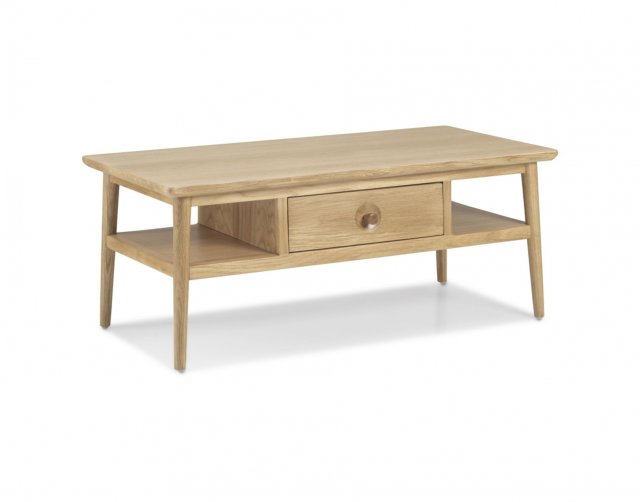 Heritage Henley Solid Oak Coffee Table With Drawer