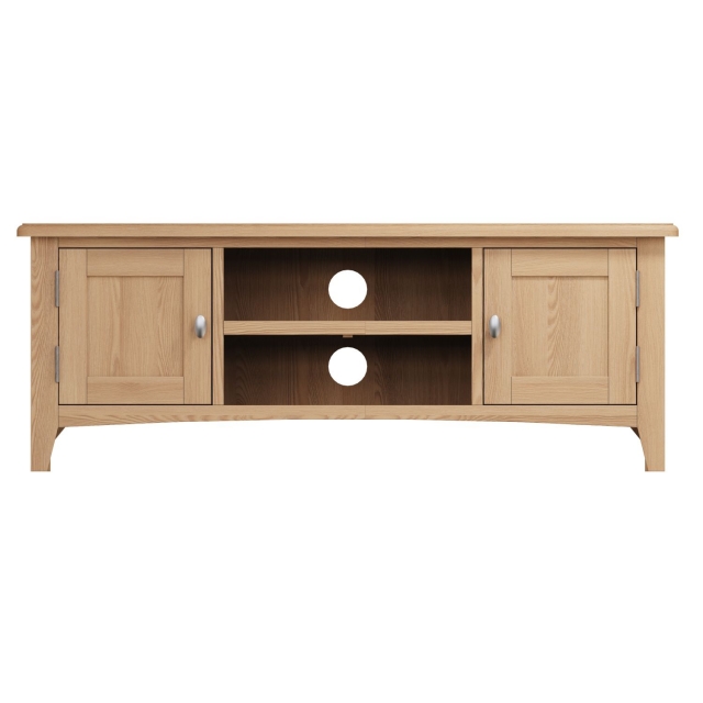 Arklow Oak Large TV Stand for 50 Inch TV 120cm Fully Assembled 