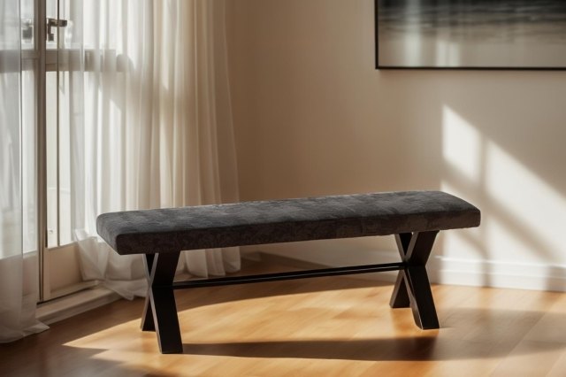 Forge Stone Effect 140 Upholstered Bench Forge Stone Effect 140 Upholstered Bench