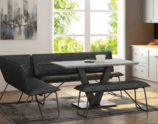 Industrial Corner Dining Set Best, Corner Bench Dining Table With Chairs
