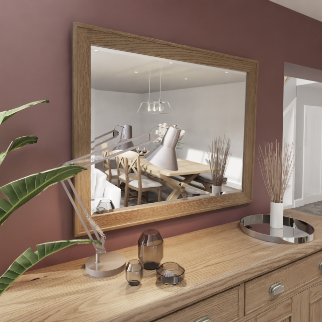 Smoked Oak Wall Mirror