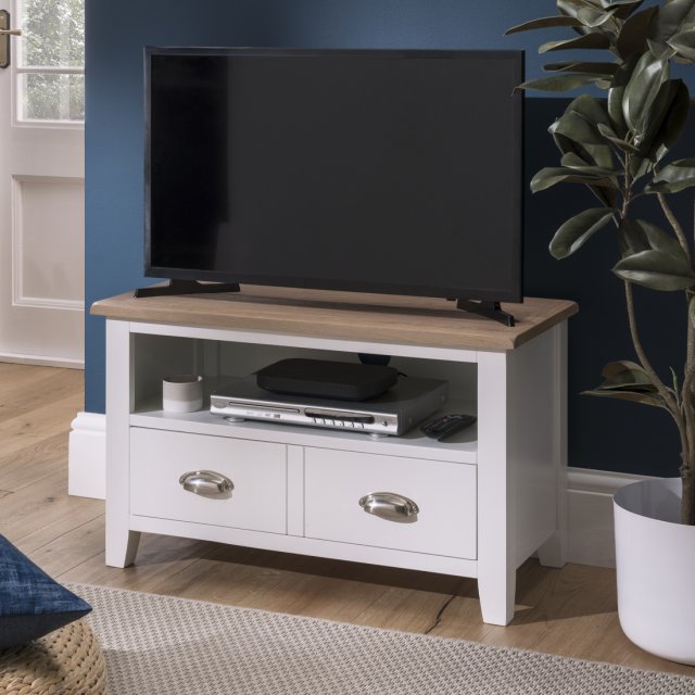 Nebraska Oak 80cm Small Tv Unit, Small Corner Tv Console Table