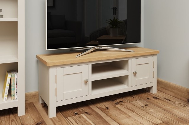 Oak City - Dorset Oak 120cm Large TV Unit For Screens Up To 55