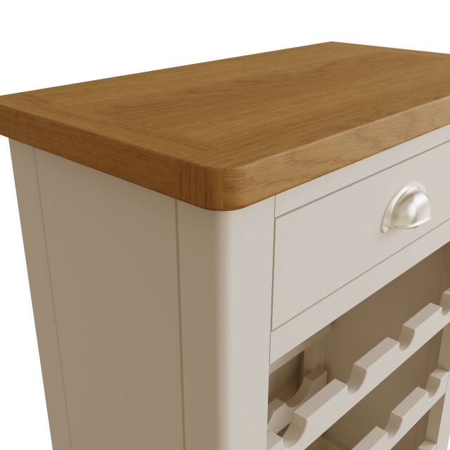 Oak dresser shop with wine rack