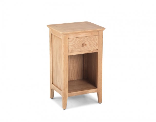 Oak City Worsley 1 Drawer Small Bedside Table Furniture World