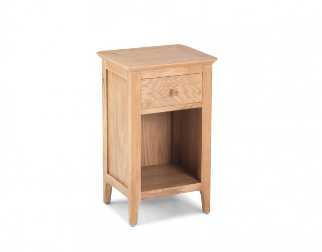Heritage Oak City - Worsley 1 Drawer Small Bedside Table