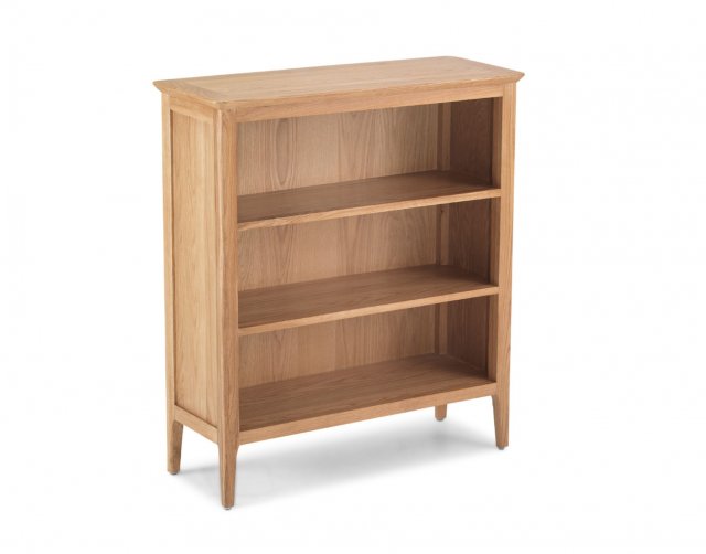 Oak City Worsley Low Bookcase, Very Small Oak Bookcases