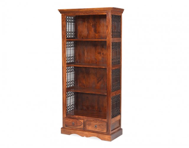 Oak City Maharajah Indian Rosewood Bookcase with 2 Drawers