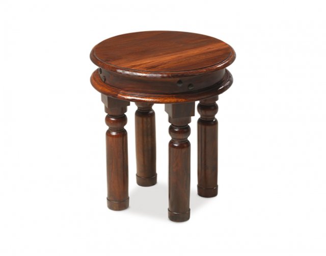 Heritage Oak City - Maharajah Indian Rosewood Round Coffee Table - 40cm