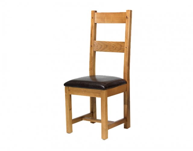 Oak City Monaco Rustic Chair, Rustic Oak Dining Chairs Uk