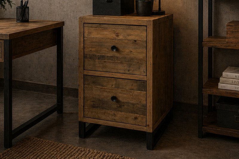 Nixon Reclaimed Wood 2 Drawer Filing Cabinet Nixon Reclaimed Wood 2 Drawer Filing Cabinet