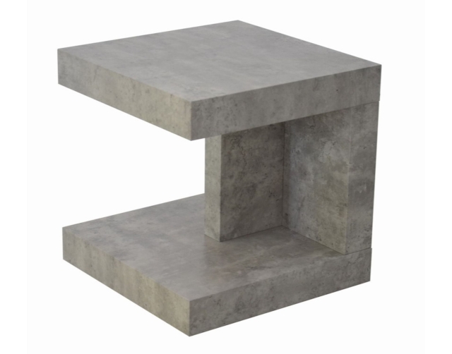 Value Mark Lyra End Table in Concrete Finish